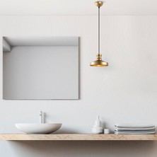 Amber LED Metal Gövdeli Tekli Sarkıt Avize Parlak Gold Mutfak ve Salon Için E27 Uyumlu, Altın-1 GULLU-182GOLD