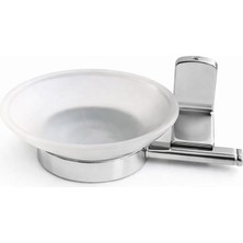 Lüx Vidalı Krom Sabunluk Duvar Tipi Banyo Sabunluğu Paslanmaz Metal Şık Modern Minimal Tasarım