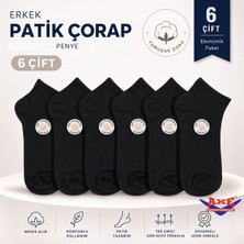 Axe Sportswear Erkek Siyah 6'lı Penye Patik Çorap