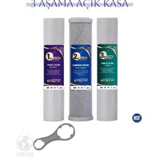 Nefa Açık Kasa Su Arıtma + İhlas Aura Cebilion (Compact Model) Uyumlu 3'lü Filtre Seti