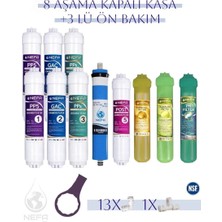 Nefa Tüm Kapalı Kasalar ve Ihlas (Silver, Plus, Platinum) Uyumlu, 1,5 Yıllık Bakım, 8+3 Filtre Seti
