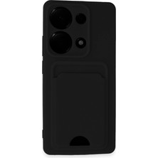 Hsc Bilişim Redmi Note 13 Pro 4g Kılıf Kelvin Kartvizitli Silikon - Siyah