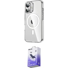 Marsilyan™- iPhone 16 Kılıf Nova Doku - Siyah Bilvis 5in1 5d Magic Hayalet Cam Ekran Koruyucu
