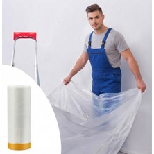 Mucit Home  Yapışkanlı Boya Badana Eşya Koruma Hışır Örtüsü 15 mt x 180 cm Boya Muşambası