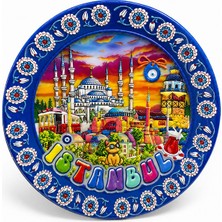 Lavly Istanbul Temalı Seramik Magnet 7,5 cm | Hediyelik Buzdolabı Magneti
