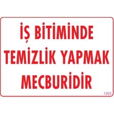 Hsc Bilişim Temizlik Düzen Uyarı Levhası 25X35 KOD:1202