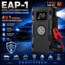 Zorvix Tech Eap-1 Dijital Lastik Şişirme Pompası Akü Takviye Cihazı Powerbank