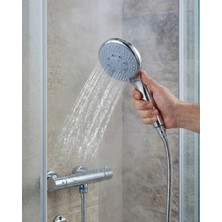Epilons Spiral Hortumlu 4 Kademeli El Duşu Seti Duvar Askılı Banyo Duş Başlığı