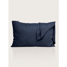 Hedie Nara Navy %100 Cupro Vegan İpek Yastık Kılıfı - Anti Aging Cilt ve Saç Bakımı 50x70 cm