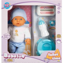 Marsilyan 1030141 Sesli Bebelou Tuvalet Zamanı Bebek Seti 32 cm