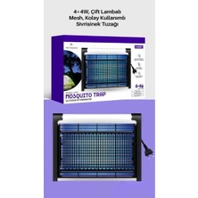 Byanes Elektrikli Sinek Öldürücü 4+4W | Zincir Askılı Lambalı Karasinek Sivrisinek Yakarca Tuzağı Cız