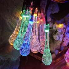 Mentra Online 7m 50 LED Damla 8 Fonksiyonlu Solar Panelli-Rgb - LED Işık