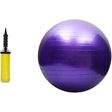 Macgon 65 cm Fitilli Pilates Topu ve Pompa Seti Plates Denge Yoga Spor Egzersiz Top Jimnastik Fitness Gym