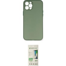 Marsilyan™- iPhone 12 Pro Max Kılıf Yadigar Yansıma Serisi - Siyah 20D Premium Cam Ekran Koruyucu