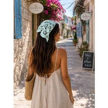Yes Ticaret Retro Model El Örgüsü Bandana - Trend Saç Aksesuarı- Yazlık Saç Bandı