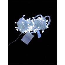 Mentra Online 10M 100 LED Damla Uçlu Beyaz Işık Şeffaf Kablo Mz-17-1 - LED Işık