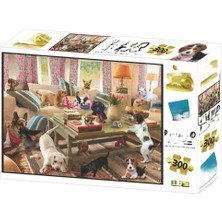 Freedom Storee Köpekler Oturma Odasında Puzzle 300 Parça