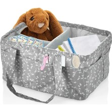 Urfakent Katlamalı Anne & Bebek Organizer 795 Gri Çiçek