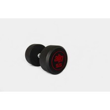 Alin Sport 55 kg Kauçuk Kaplı Profesyonel Olimpik Dumbbell ( Dambıl ) – Kırmızı Alin