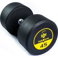 Alin Hasgym 45 kg Kauçuk Kaplı Profesyonel Olimpik Dumbbell ( Dambıl )