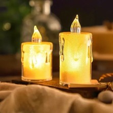 Freedom Storee Gerçekçi Titrek Alev Efektli Pilli LED Mum 12'li Paket