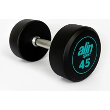 Alin Sport 45 kg Kauçuk Kaplı Profesyonel Olimpik Dumbbell ( Dambıl ) – Yeşil Alin