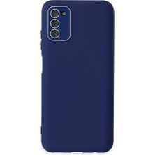 Freedom Storee Samsung Galaxy A03S Kılıf Lansman Glass Kapak - Sky Blue