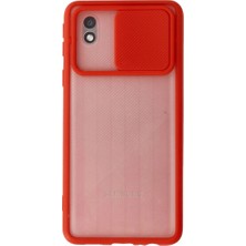 Freedom Storee Samsung Galaxy A01 Core Kılıf Palm Buzlu Kamera Sürgülü Silikon - Kırmızı