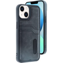 Freedom Storee Apple Iphone 15 Sara Kartvizitli Deri Kılıf - Siyah