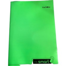 Uninote I'm Smart Kareli Defter Fosforlu Yeşil Kapak A4