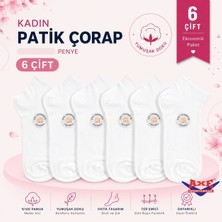 Axe Sportswear Kadın 6 Çift Pamuklu Penye Patik Çorap