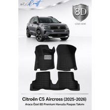 Otocraft Citroën C5 Aircross 2025-2026 Araca Özel 8d Havuzlu Oto Paspas Takımı Siyah Tam Set 3 Parça