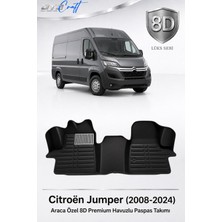 Otocraft Citroën Jumper 2008-2024 Araca Özel 8d Havuzlu Oto Paspas Takımı Siyah Ön Kabin