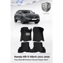 Otocraft Honda Hr-V Hibrit 2021-2026 Araca Özel 8d Havuzlu Oto Paspas Takımı Siyah Tam Set 3 Parça