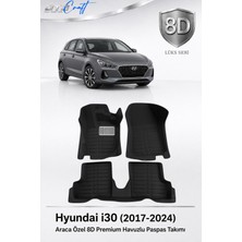 Otocraft Hyundai I30 2017-2024 Araca Özel 8d Havuzlu Oto Paspas Takımı Siyah Tam Set 3 Parça