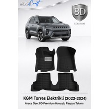 Otocraft Kgm Torres Elektrikli 2023-2024 Araca Özel 8d Havuzlu Oto Paspas Takımı Tam Set 3 Parça