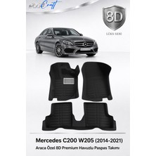 Otocraft Mercedes C200 W205 2014-2021 Araca Özel 8d Havuzlu Oto Paspas Takımı Siyah Tam Set 3 Parça