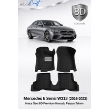 Otocraft Mercedes E Serisi W213 2016-2023 Araca Özel 8d Havuzlu Oto Paspas Takımı Tam Set 3 Parça