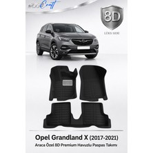 Otocraft Opel Grandland x 2017-2021 Araca Özel 8d Havuzlu Oto Paspas Takımı Siyah Tam Set 3 Parça