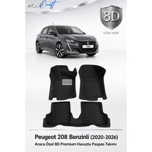 Otocraft Peugeot 208 Benzinli 2020-2026 Araca Özel 8d Havuzlu Oto Paspas Takımı Tam Set 3 Parça
