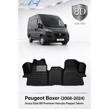 Otocraft Peugeot Boxer 2008-2024 Araca Özel 8d Havuzlu Oto Paspas Takımı Siyah Ön Kabin