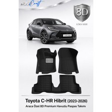 Otocraft Toyota C-Hr Hibrit 2023-2026 Araca Özel 8d Havuzlu Oto Paspas Takımı Siyah Tam Set 3 Parça