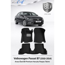Otocraft Volkswagen Passat B7 2010-2014 Araca Özel 8d Havuzlu Oto Paspas Takımı Tam Set 3 Parça