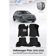 Otocraft Volkswagen Polo 2021-2025 Araca Özel 8d Havuzlu Oto Paspas Takımı Siyah Tam Set 3 Parça