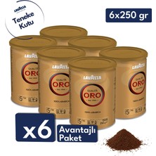 Lavazza Qualita Oro Filtre Kahve Teneke Kutu Altılı Set (250 gr x 6=1, 5 Kg)