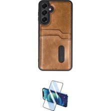 Marsilyan™- Galaxy A25 5g Kılıf Yörünge Işık Serisi - Siyah 3D Antistatik Cam Ekran Koruyucu