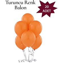 Lotus Party Pastel Turuncu Renk Balon - Turuncu Renk Balon 30 Adet