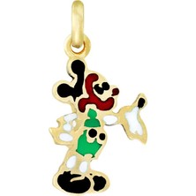 T51 Tuğrul Altın Altın Mickey Mouse Kolye Ucu T006477