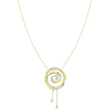 T51 Tuğrul Altın Altin Spiral Kolye T005083