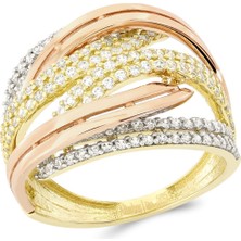 T51 Tuğrul Altın Taşlı Altın Yüzük T036721